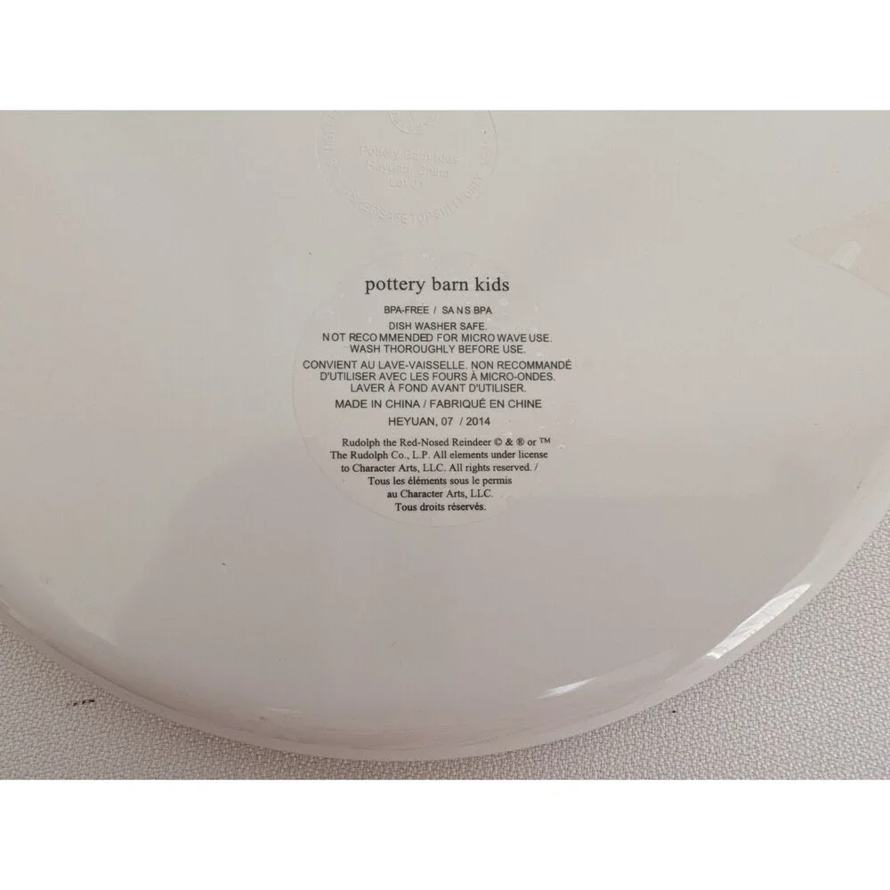 4 POTTERY BARN KIDS Santa Claus Melamine 8